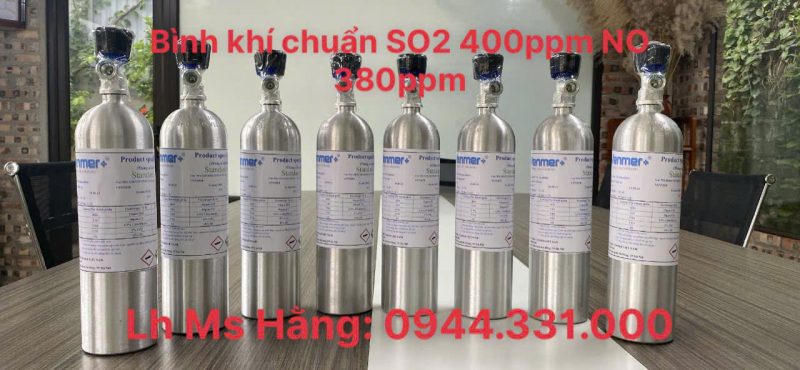 Bình khí chuẩn SO2 400ppm NO 380ppm