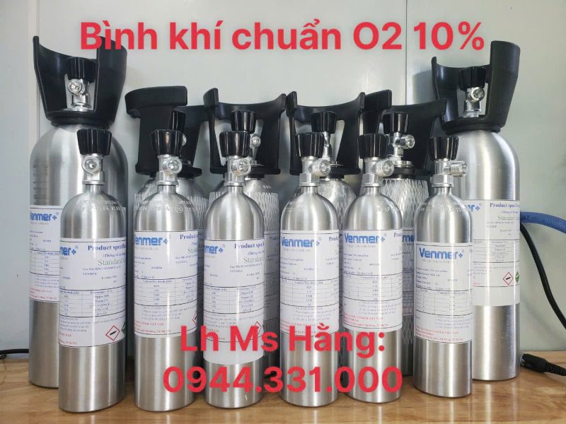 Bình khí chuẩn O2 10%