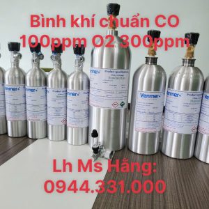 Bình khí chuẩn CO 100 ppm O2 300 ppm 4 Bình khí chuẩn CO 100 ppm O2 300 ppm
