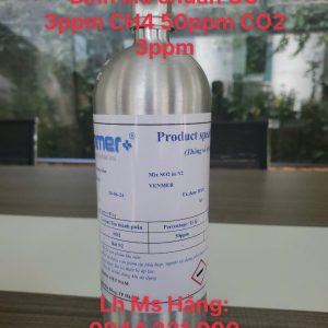 Bình khí chuẩn CO 3ppm CH4 50ppm CO2 3ppm