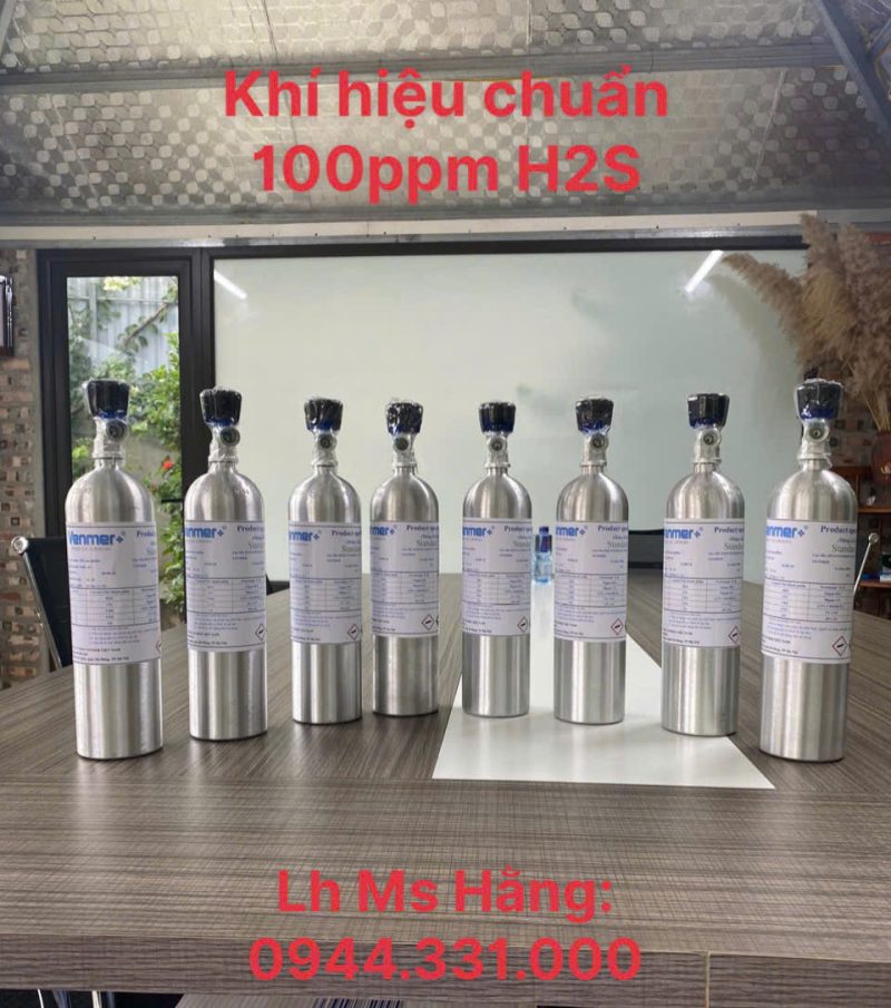 Bình khí hiệu chuẩn 100ppm H2S