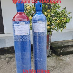 Bình khí chuẩn CO 100 ppm O2 4000 ppm