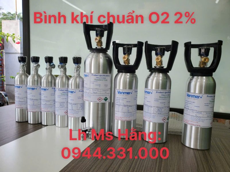 Bình khí chuẩn O2 2%