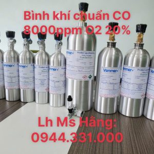 Bình khí chuẩn CO 8000ppm O2 20%