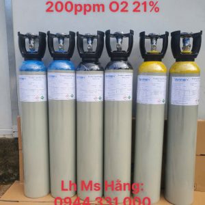 Bình khí hiệu chuẩn NO2 200ppm O2 21% 4 Bình khí hiệu chuẩn NO2 200ppm O2 21%