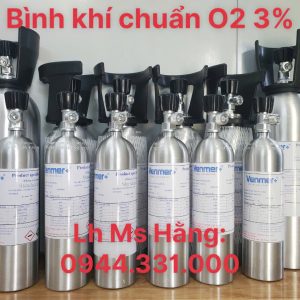 Bình khí chuẩn O2 3% 5 Bình khí chuẩn O2 3%