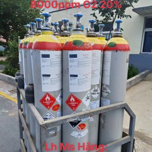 Bình khí chuẩn CO 8000ppm O2 20% 5 Bình khí chuẩn CO 8000ppm O2 20%