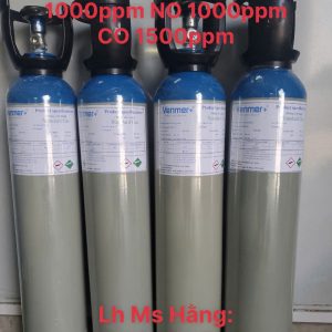 Bình khí chuẩn SO2 1000ppm NO 1000ppm CO 1500ppm