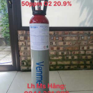 Bình khí chuẩn CH4 50ppm O2 20.9%