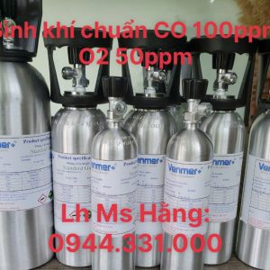 Bình khí chuẩn CO 100 ppm O2 50 ppm 4 Bình khí chuẩn CO 100 ppm O2 50 ppm