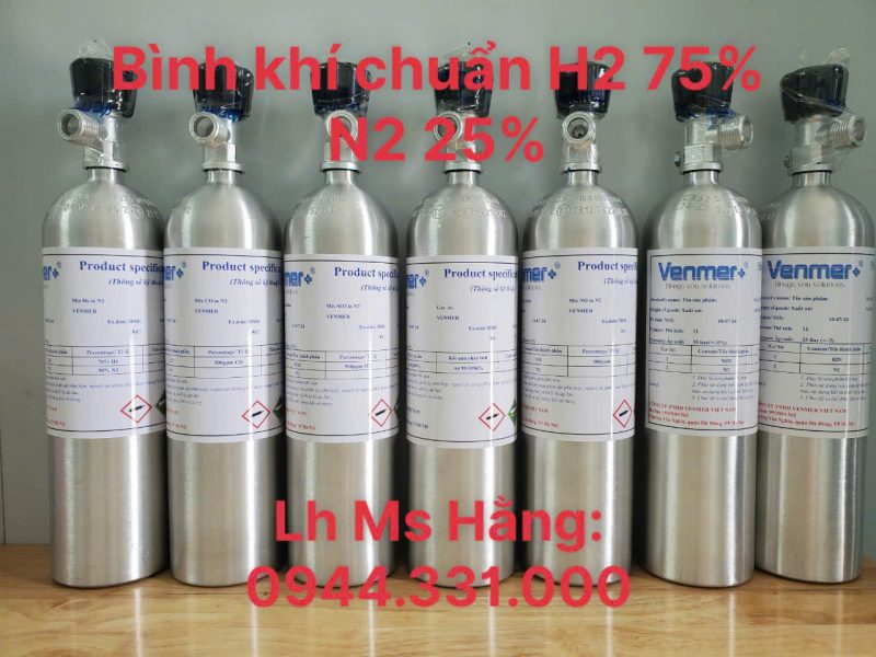 Bình khí hiệu chuẩn H2 75% N2 25%