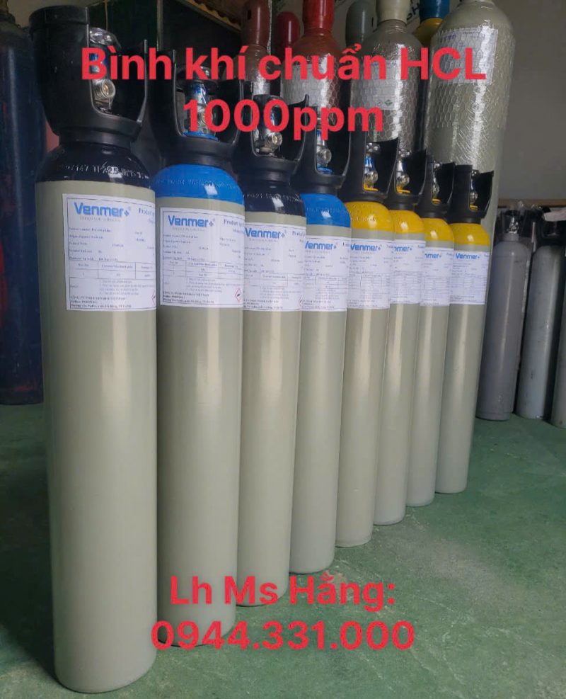 Bình khí hiệu chuẩn HCL 1000ppm