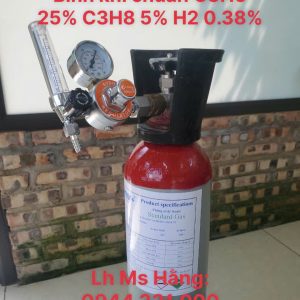 Bình khí chuẩn C3H6 25% C3H8 5% H2 0.38%