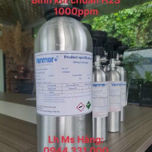 Bình khí hiệu chuẩn H2S 1000ppm 5 Bình khí hiệu chuẩn H2S 1000ppm