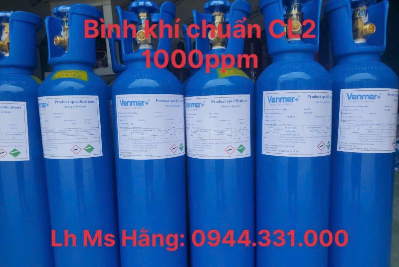 Bình khí hiệu chuẩn CL2 1000ppm