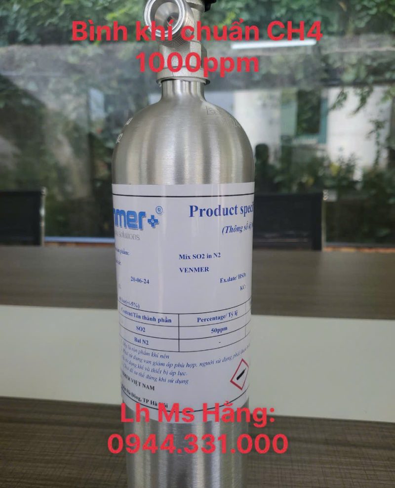 Bình khí hiệu chuẩn CH4 1000ppm