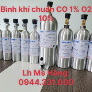 Bình khí chuẩn CO 1% O2 10%