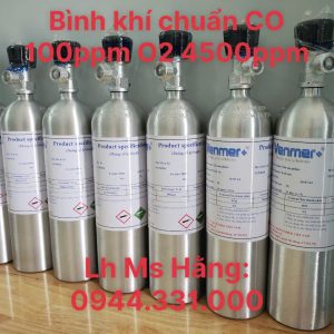 Bình khí chuẩn CO 100 ppm O2 4500 ppm 5 Bình khí chuẩn CO 100 ppm O2 4500 ppm