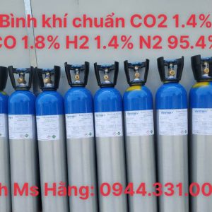 Bình khí chuẩn CO2 1.4% CO 1.8% H2 1.4% N2 95.4%