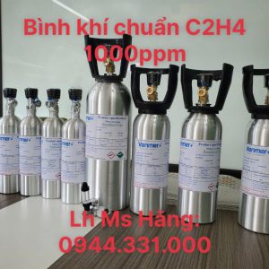 Bình khí hiệu chuẩn C2H4 1000ppm 5 Bình khí hiệu chuẩn C2H4 1000ppm