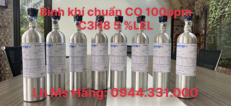 Bình khí chuẩn CO 100ppm C3H8 5% LEL