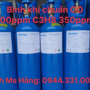 Bình khí chuẩn CO 100ppm C3H8 350ppm 4 Bình khí chuẩn CO 100ppm C3H8 350ppm