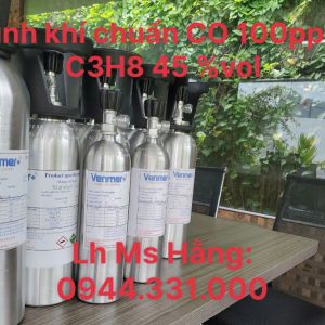 Bình khí chuẩn CO 100ppm C3H8 45 vol%