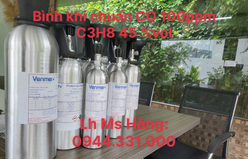 Bình khí chuẩn CO 100ppm C3H8 45 vol%