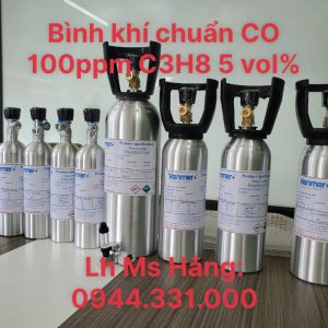 Bình khí chuẩn CO 100ppm C3H8 5 vol%