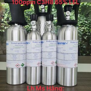 Bình khí chuẩn CO 100ppm C3H8 65 %LEL 5 Bình khí chuẩn CO 100ppm C3H8 65% LEL