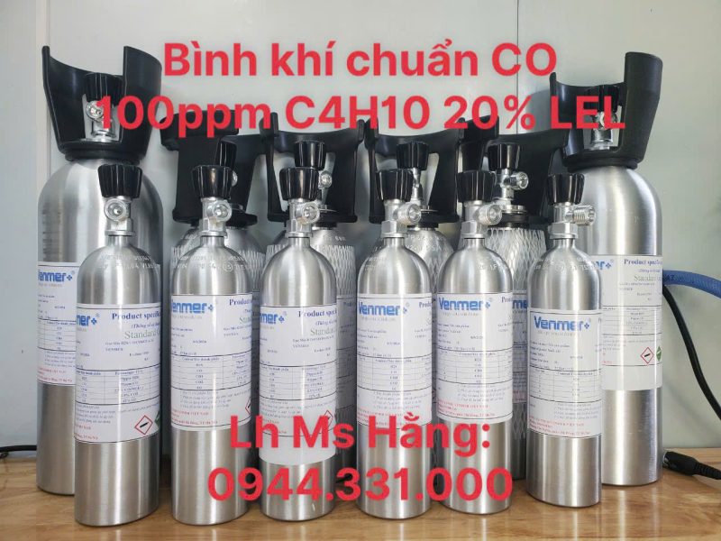 Bình khí chuẩn CO 100ppm C4H10 20% LEL