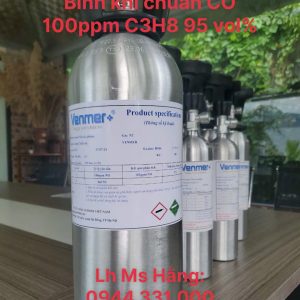 Bình khí chuẩn CO 100ppm C3H8 95 vol%