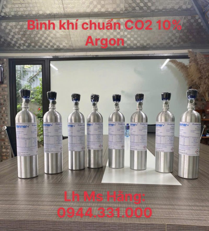 Bình khí chuẩn CO2 10% Argon