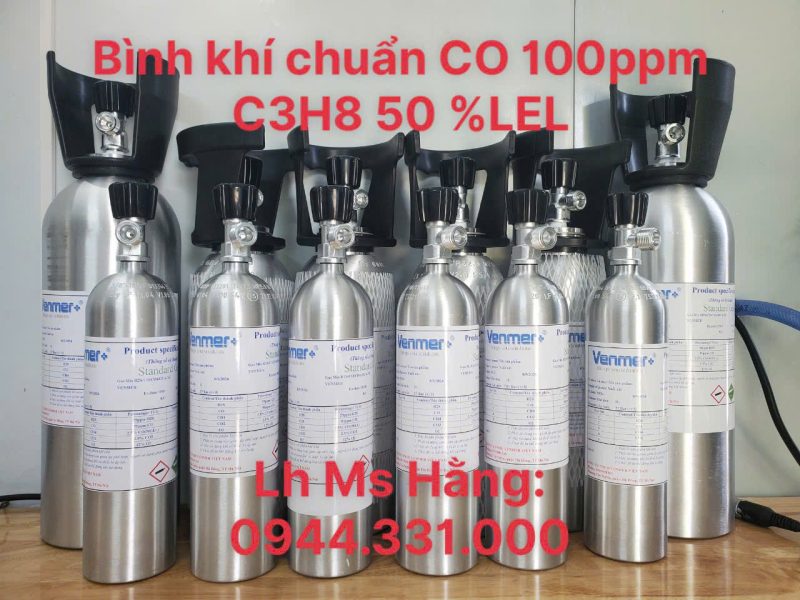 Bình khí chuẩn CO 100ppm C3H8 50% LEL