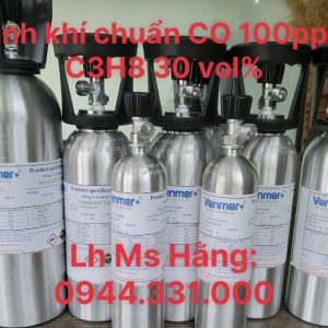 Bình khí chuẩn CO 100ppm C3H8 30 vol%