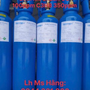 Bình khí chuẩn CO 100ppm C3H8 350ppm