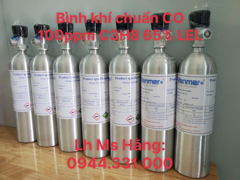 Bình khí chuẩn CO 100ppm C3H8 65% LEL