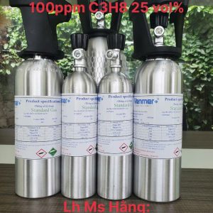 Bình khí chuẩn CO 100ppm C3H8 25 vol% 4 Bình khí chuẩn CO 100ppm C3H8 25 vol%