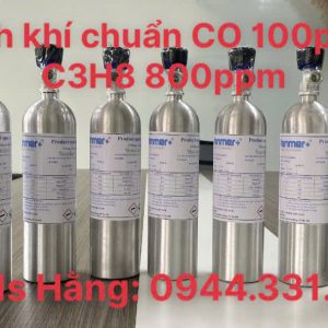 Bình khí chuẩn CO 100ppm C3H8 800ppm 4 Bình khí chuẩn CO 100ppm C3H8 800ppm