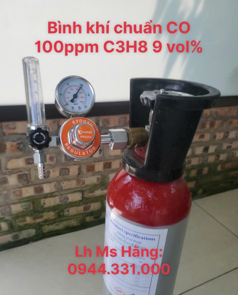 Bình khí chuẩn CO 100ppm C3H8 9 vol%