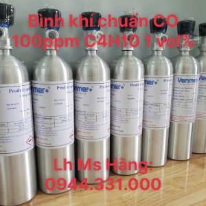 Bình khí chuẩn CO 100ppm C4H10 1 vol%