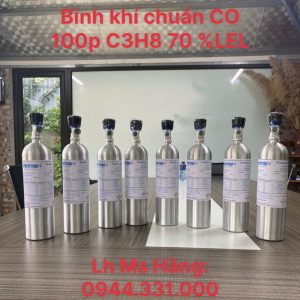 Bình khí chuẩn CO 100ppm C3H8 70 %LEL 5 Bình khí chuẩn CO 100ppm C3H8 70% LEL