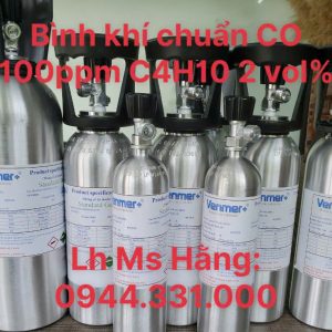 Bình khí chuẩn CO 100ppm C4H10 2 vol% 4 Bình khí chuẩn CO 100ppm C4H10 2 vol%