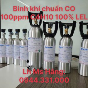 Bình khí chuẩn CO 100ppm C4H10 100% LEL 5 Bình khí chuẩn CO 100ppm C4H10 100% LEL