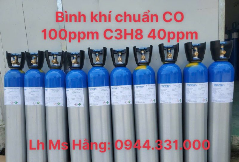 Bình khí chuẩn CO 100ppm C3H8 40ppm