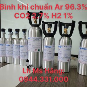 Bình khí chuẩn Ar 96.3% CO2 2.7% H2 1%