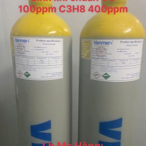 Bình khí chuẩn CO 100ppm C3H8 400ppm