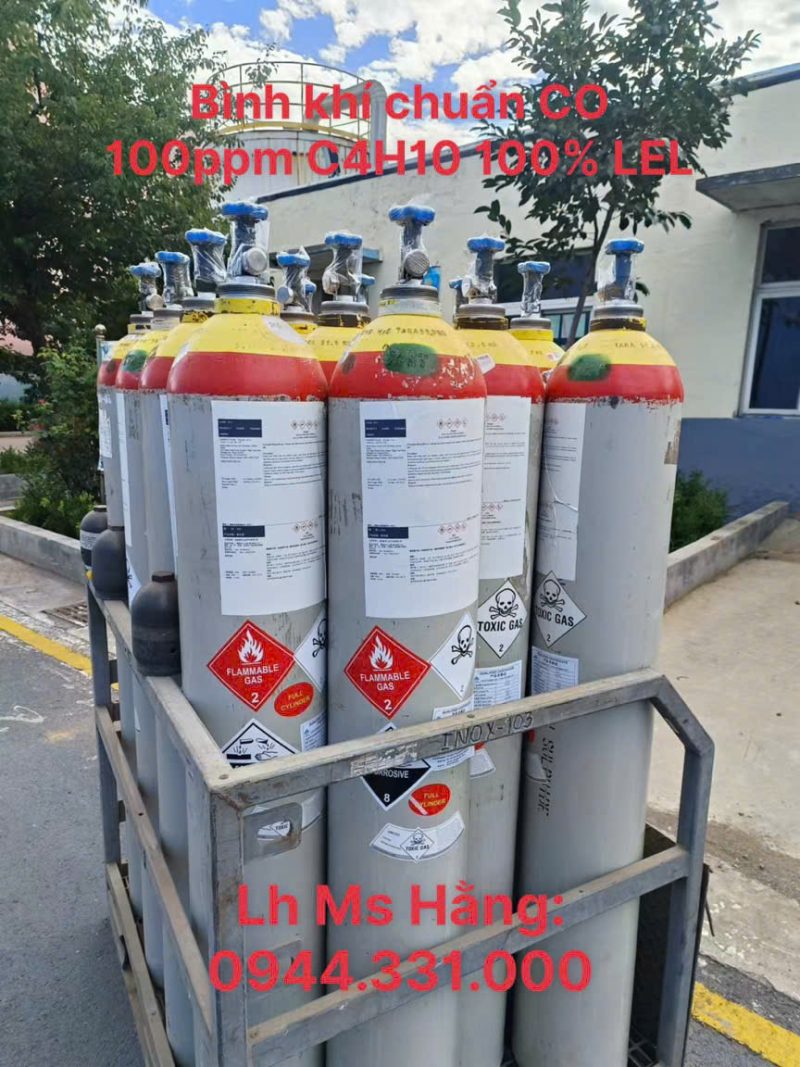 Bình khí chuẩn CO 100ppm C4H10 100% LEL