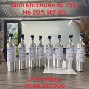 Bình khí chuẩn Ar 75% He 20% H2 5%