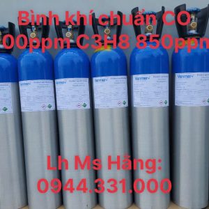 Bình khí chuẩn CO 100ppm C3H8 850ppm 4 Bình khí chuẩn CO 100ppm C3H8 850ppm